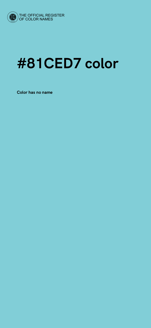 #81CED7 color image