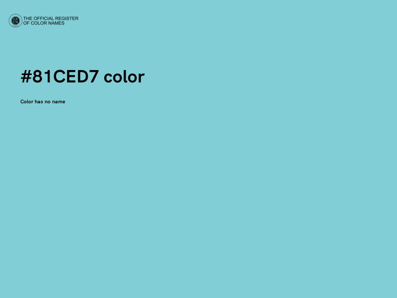 #81CED7 color image