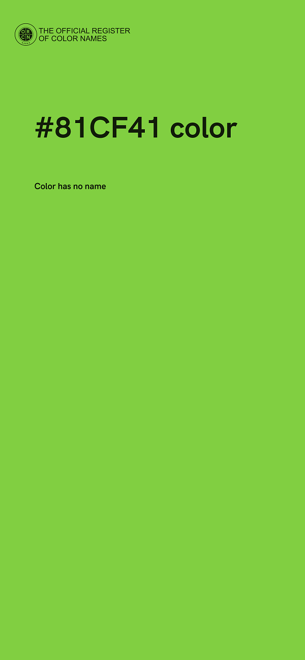 #81CF41 color image