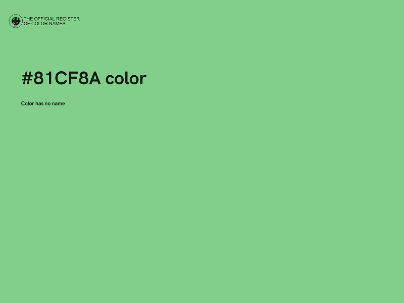 #81CF8A color image