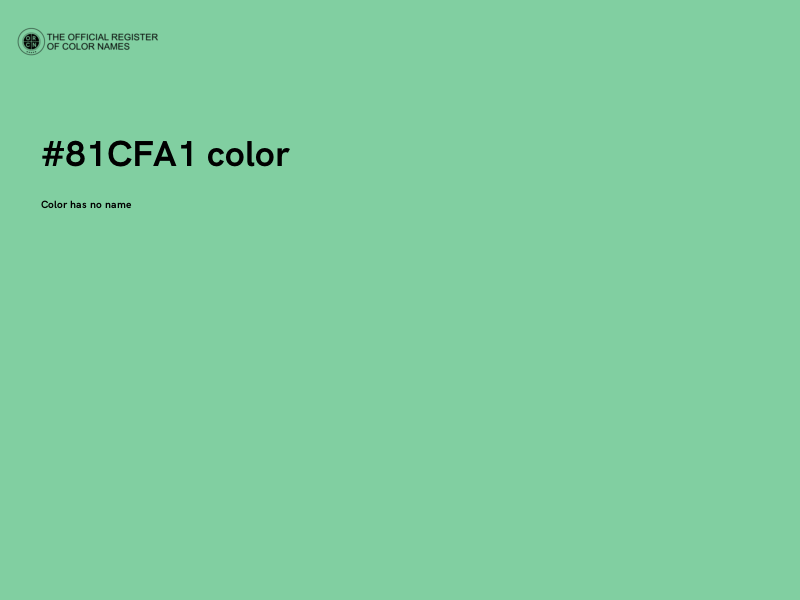 #81CFA1 color image