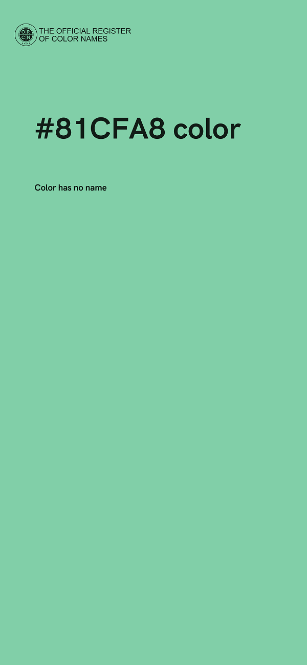 #81CFA8 color image