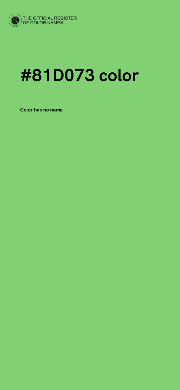 #81D073 color image