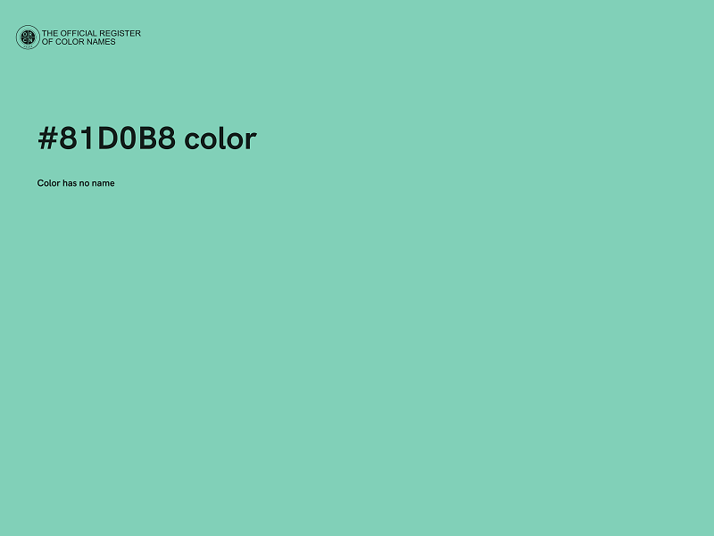 #81D0B8 color image