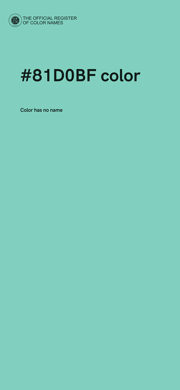 #81D0BF color image