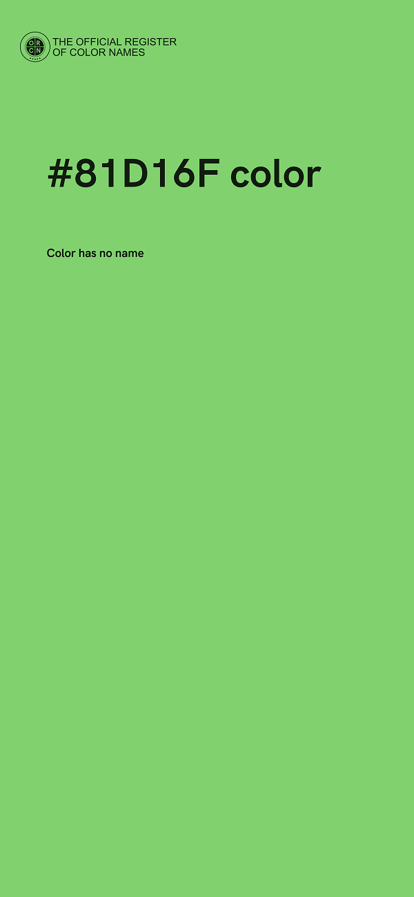 #81D16F color image