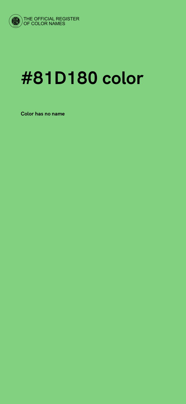 #81D180 color image