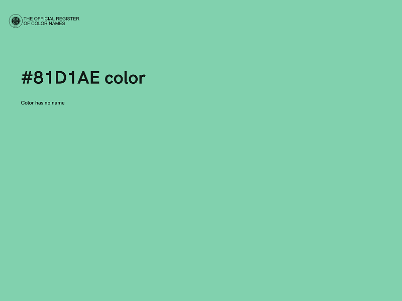 #81D1AE color image