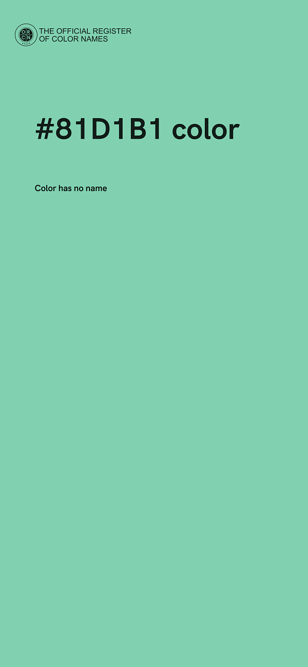 #81D1B1 color image