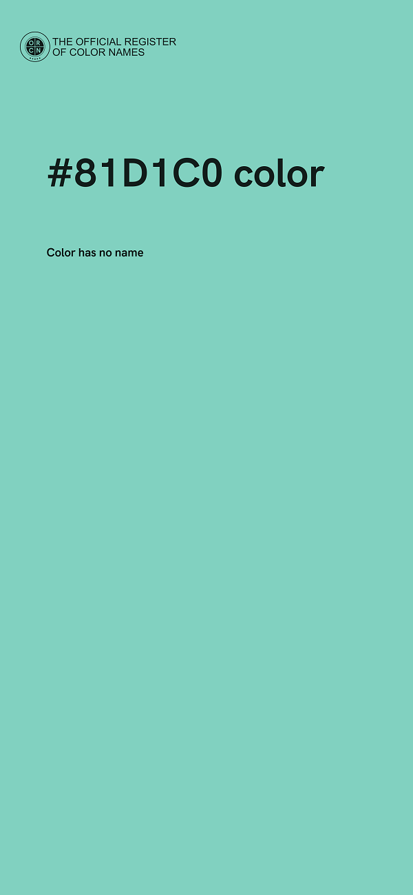#81D1C0 color image