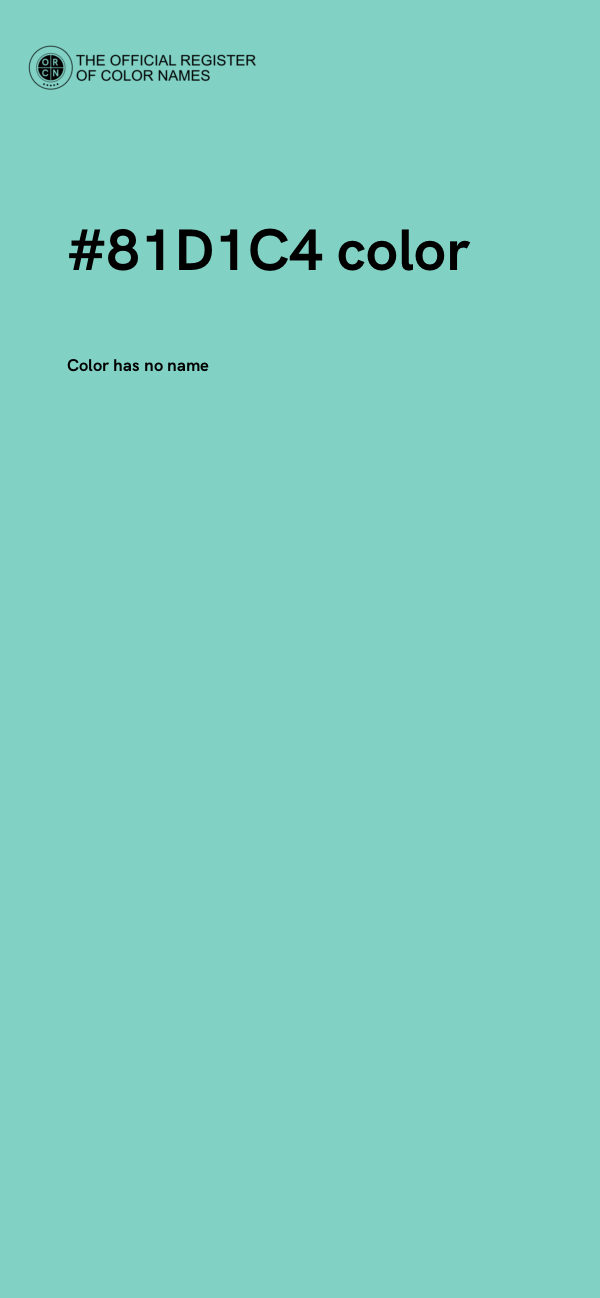 #81D1C4 color image