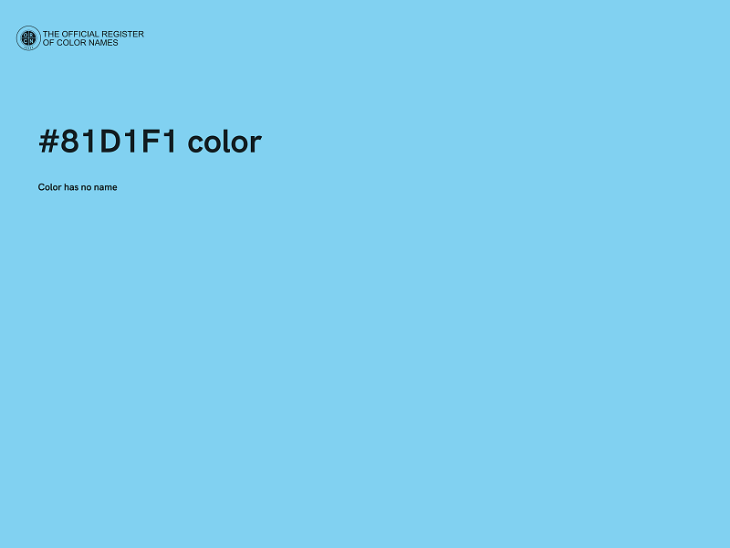 #81D1F1 color image