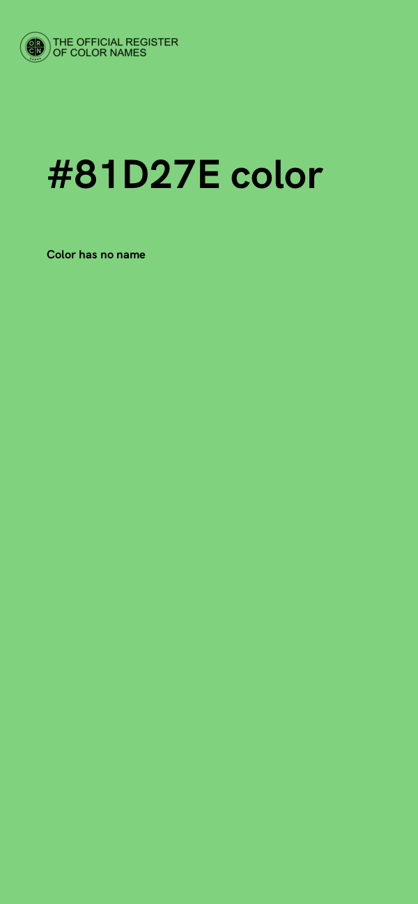 #81D27E color image