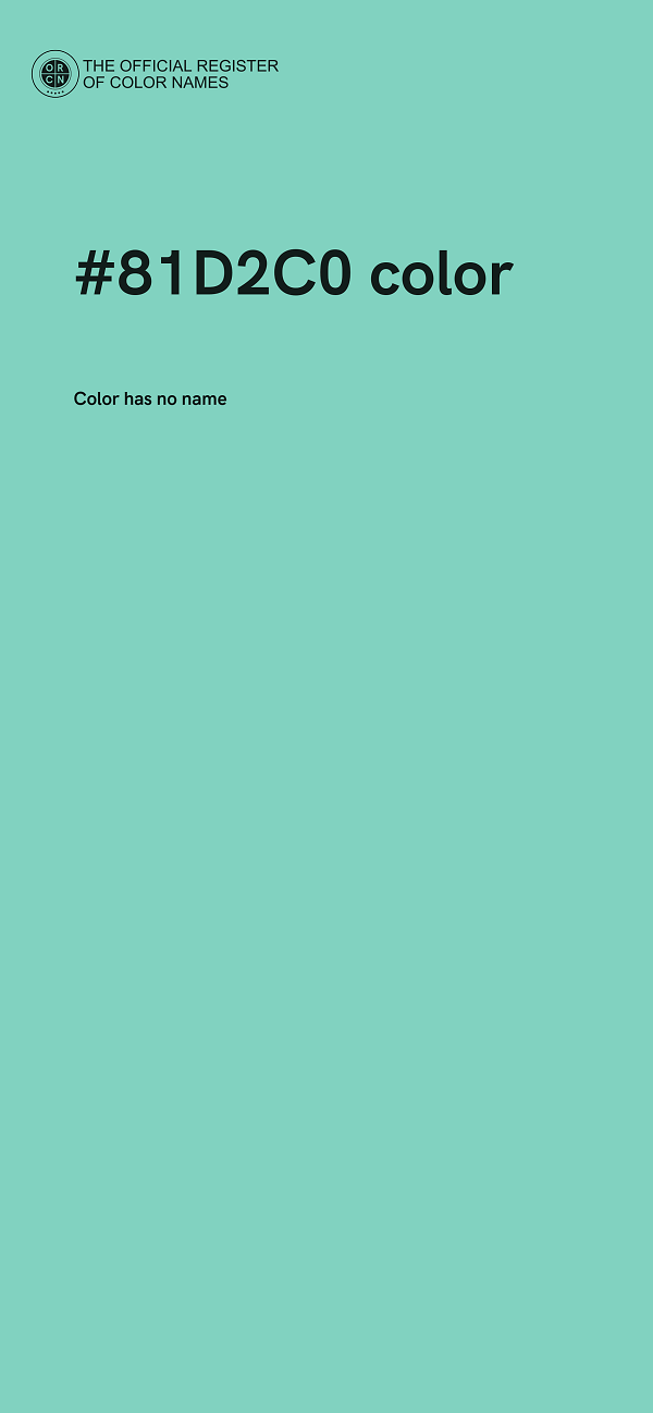 #81D2C0 color image