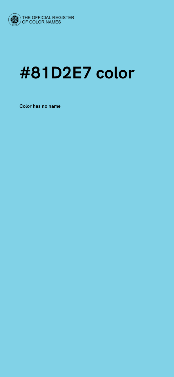 #81D2E7 color image