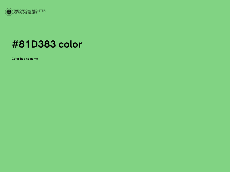 #81D383 color image