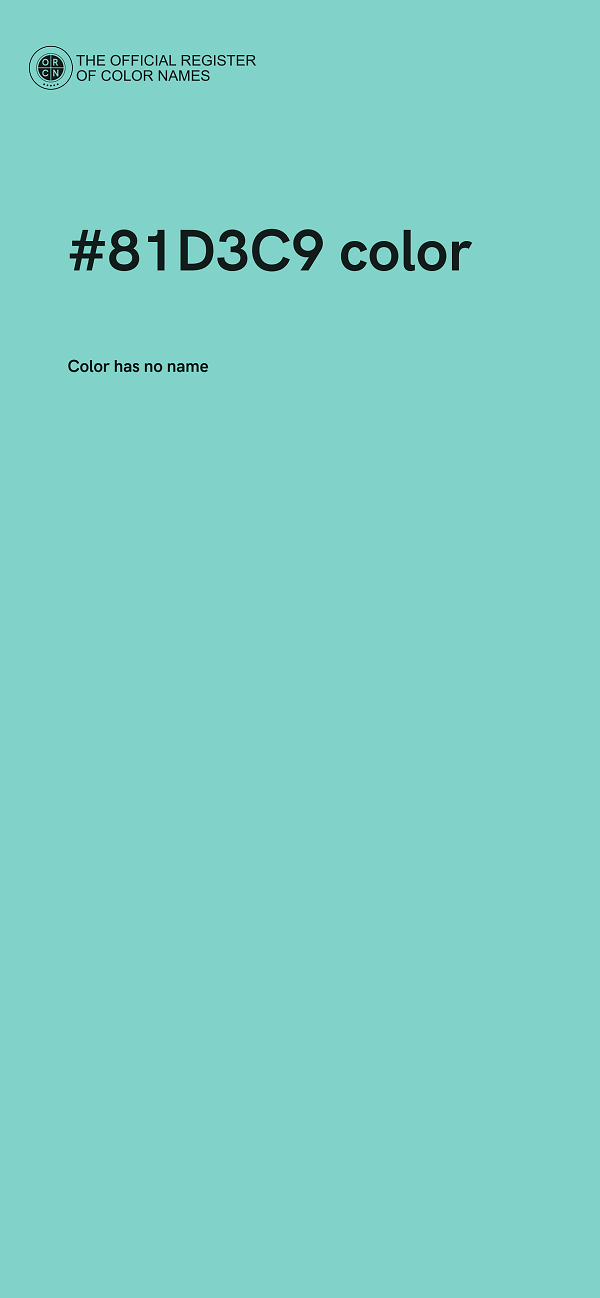 #81D3C9 color image