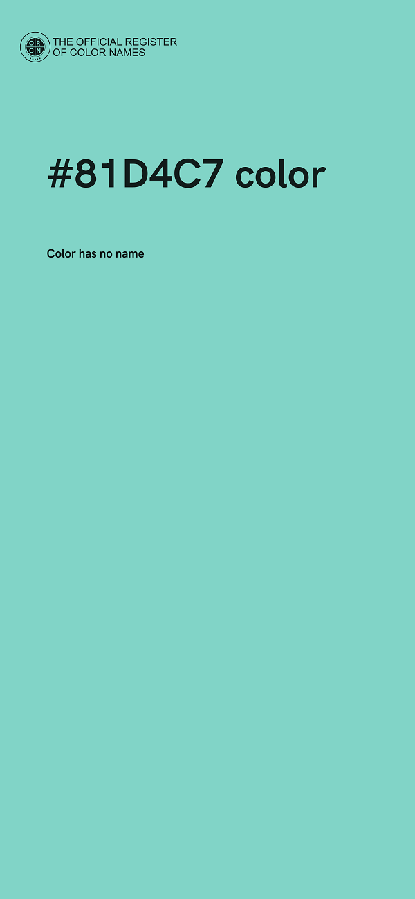 #81D4C7 color image