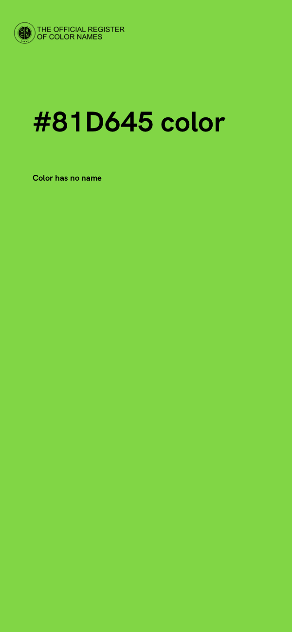 #81D645 color image