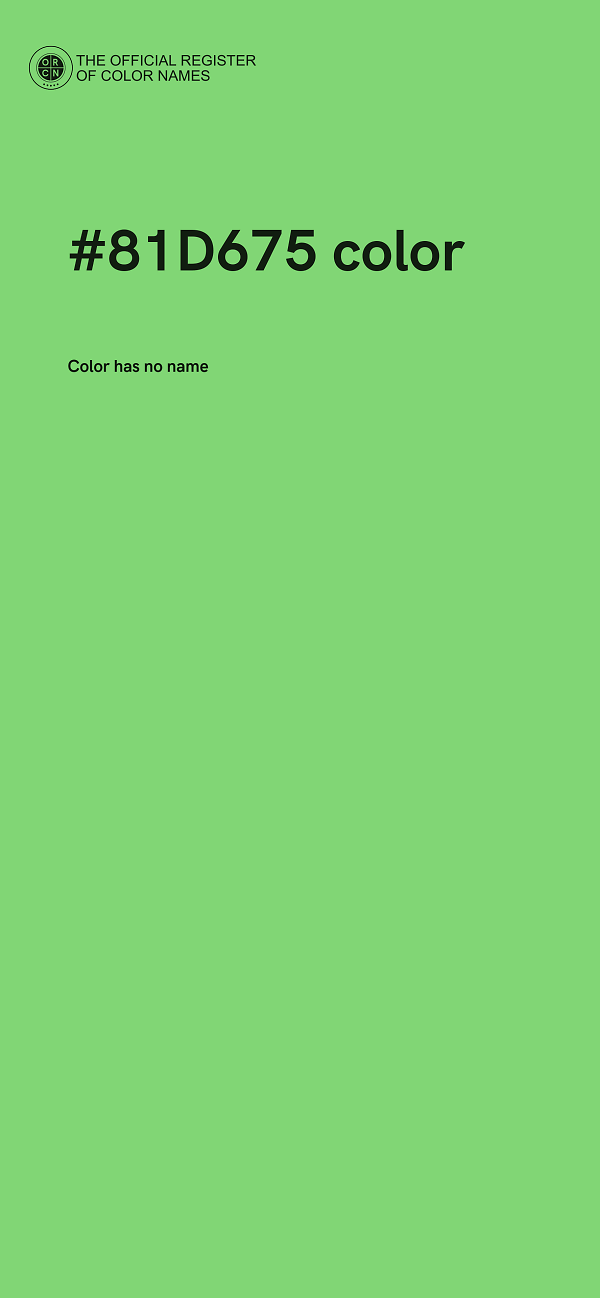 #81D675 color image