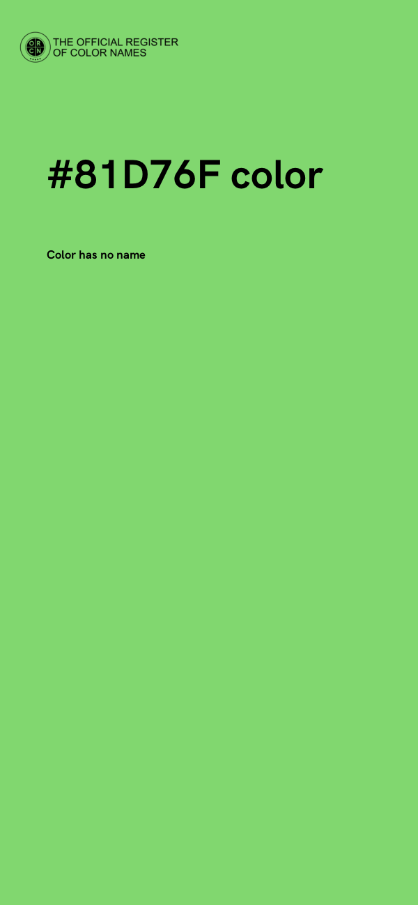 #81D76F color image
