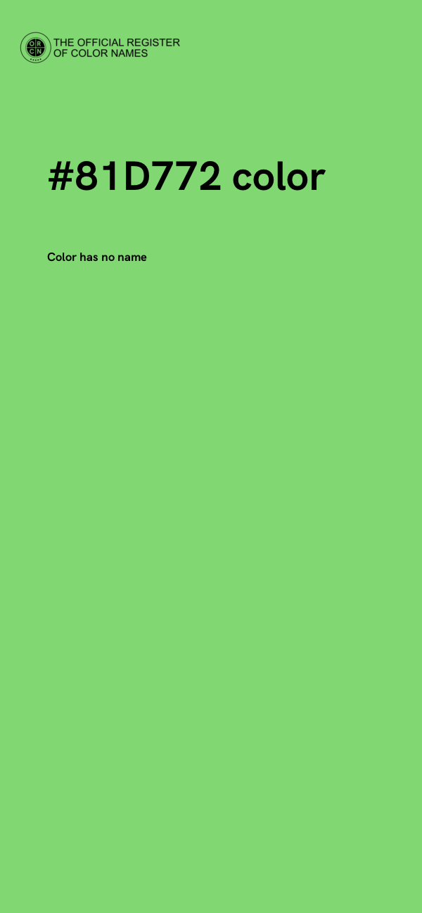 #81D772 color image