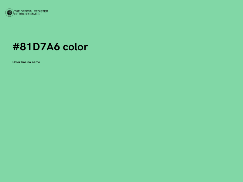 #81D7A6 color image