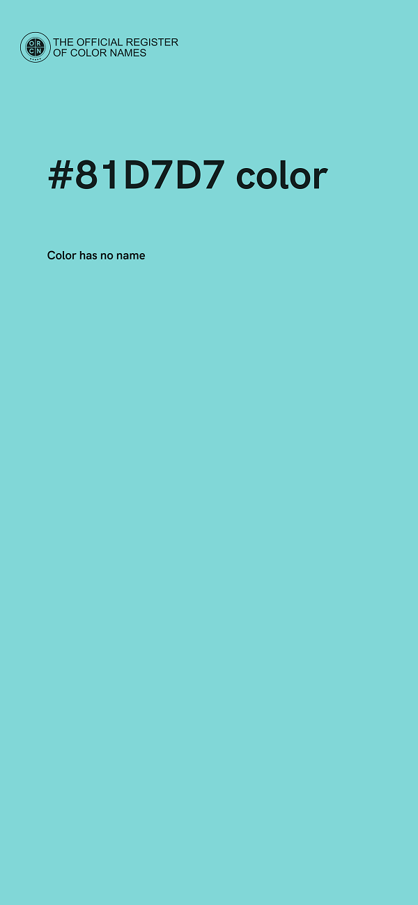 #81D7D7 color image