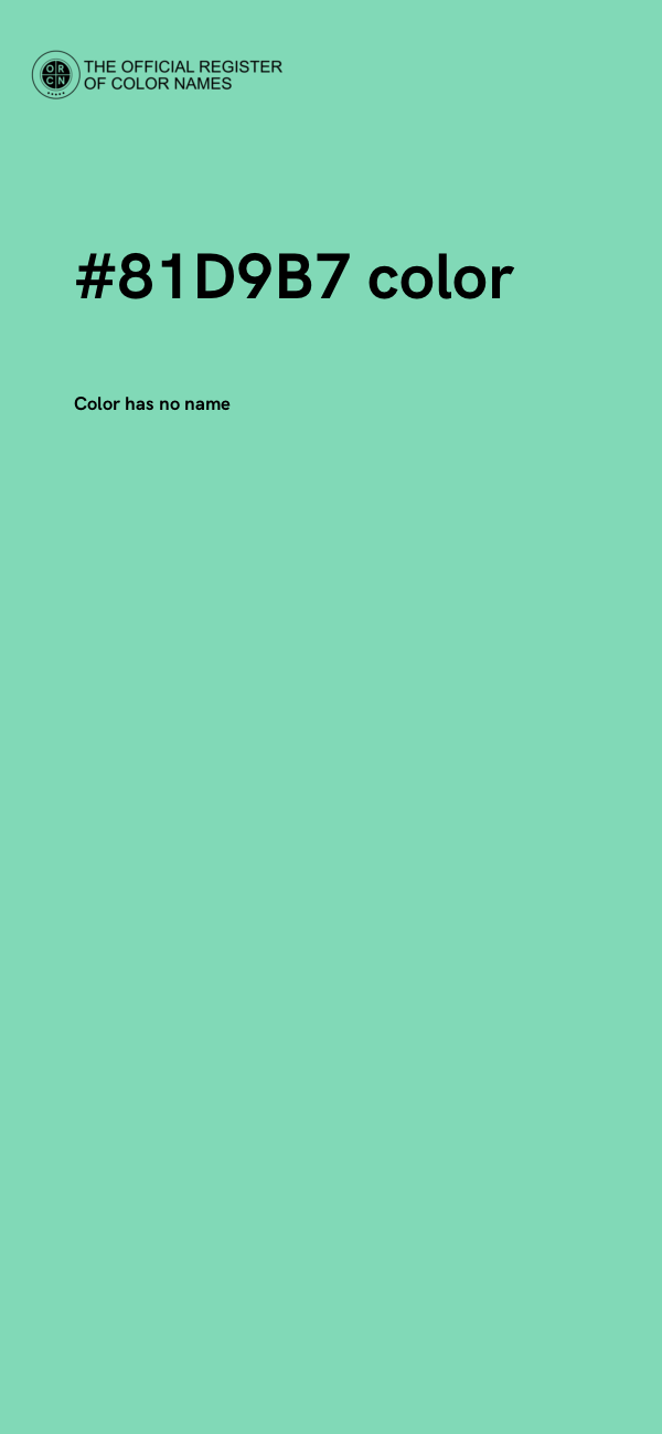#81D9B7 color image