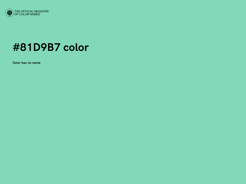 #81D9B7 color image