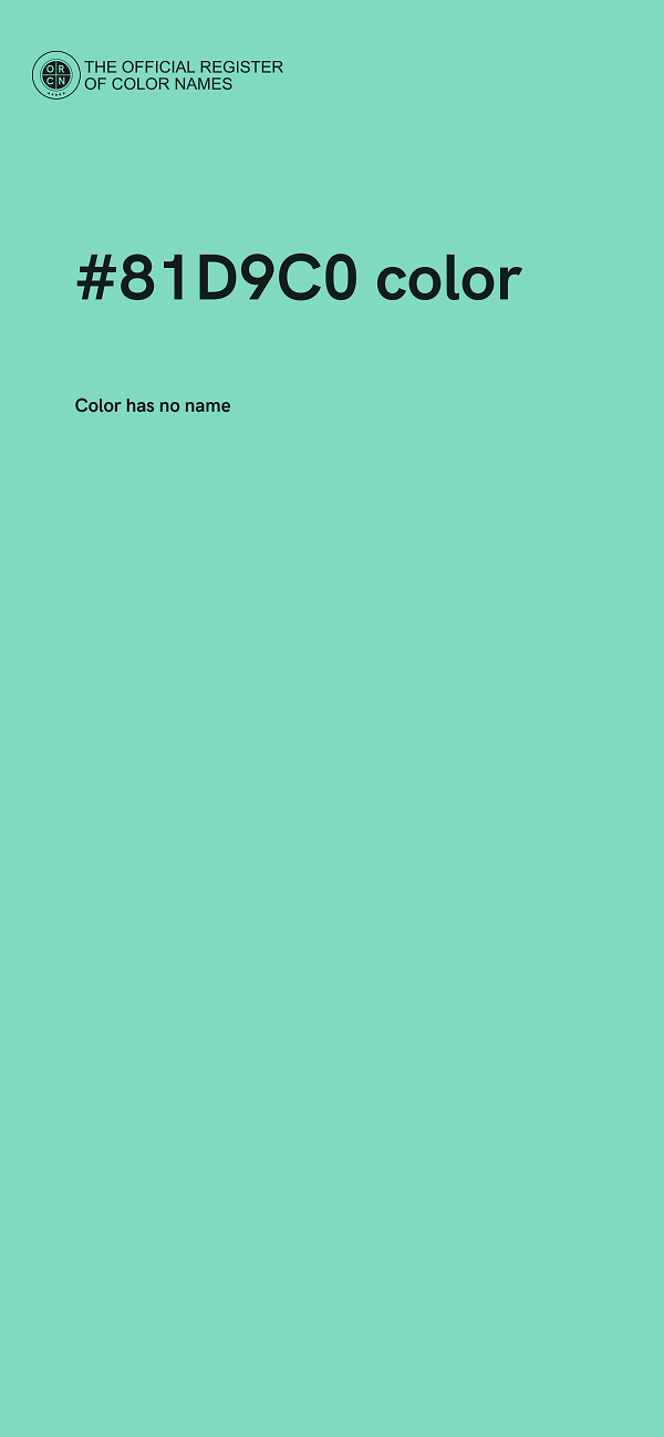 #81D9C0 color image
