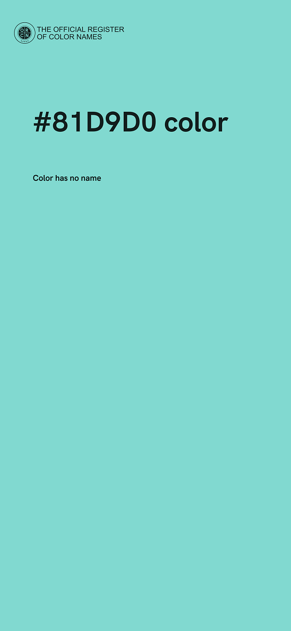 #81D9D0 color image