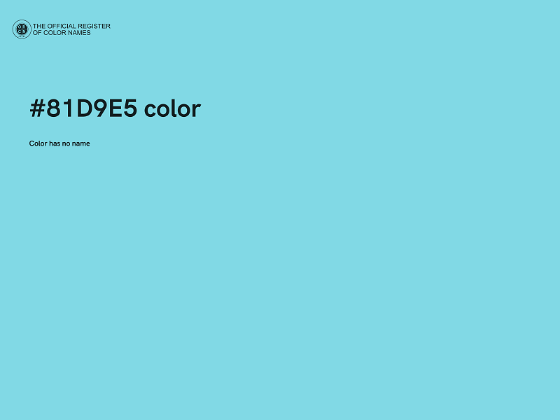 #81D9E5 color image