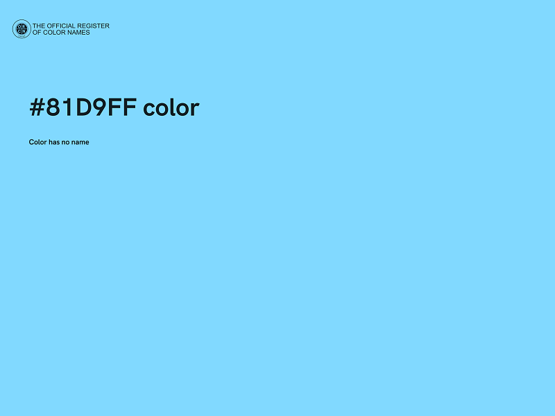 #81D9FF color image