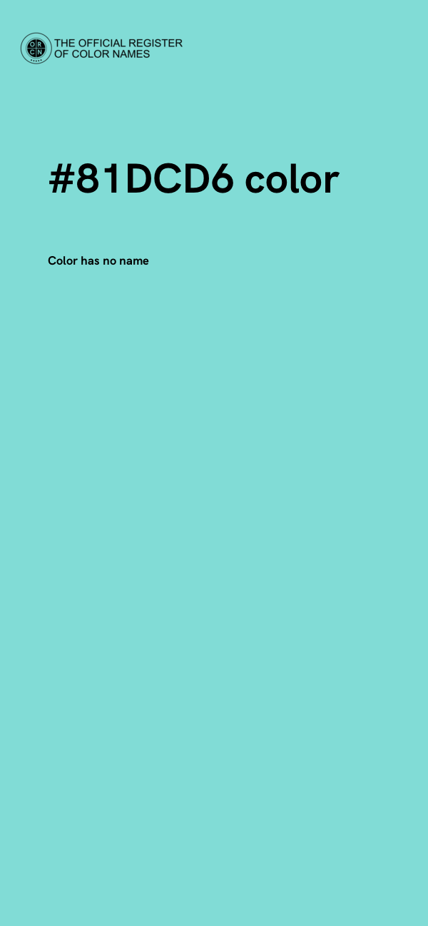 #81DCD6 color image