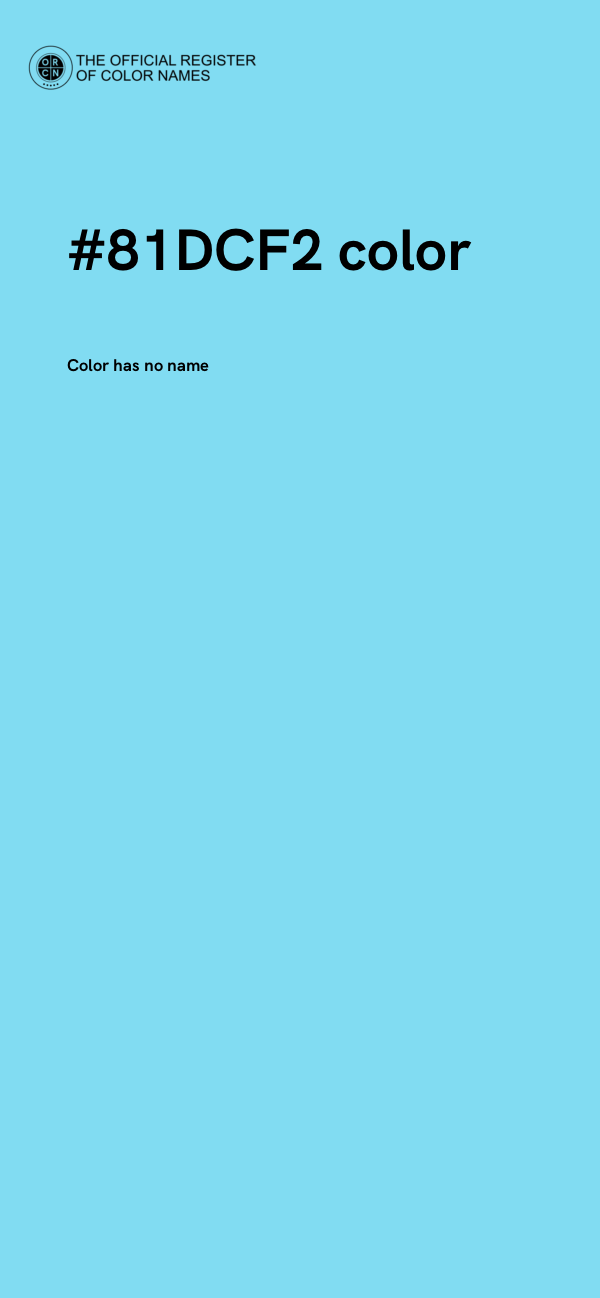 #81DCF2 color image