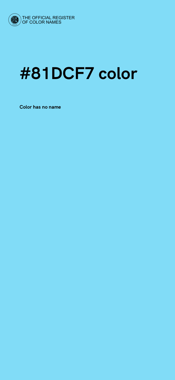 #81DCF7 color image
