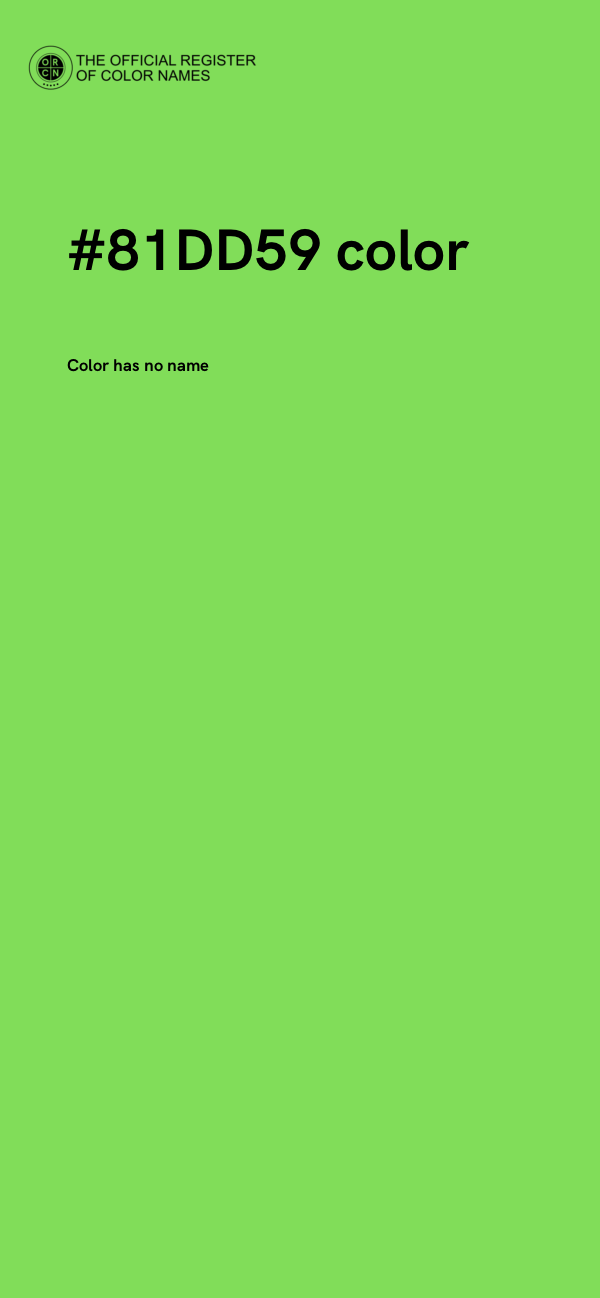 #81DD59 color image