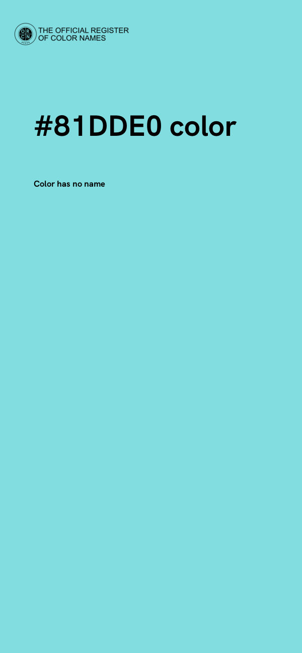 #81DDE0 color image
