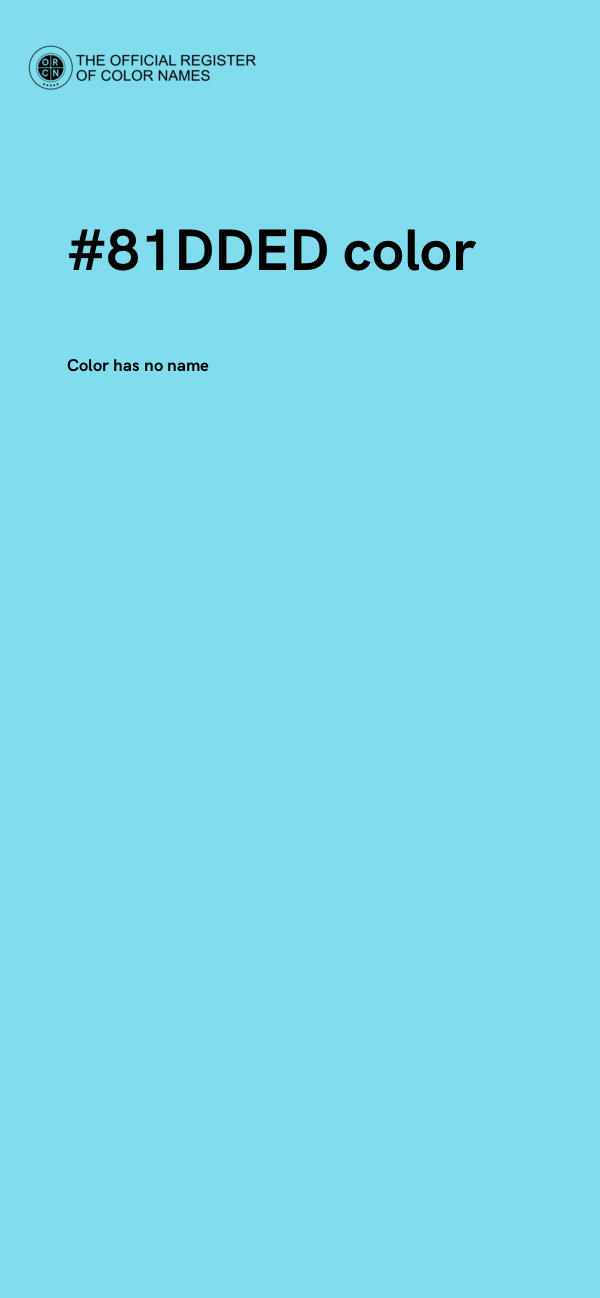 #81DDED color image
