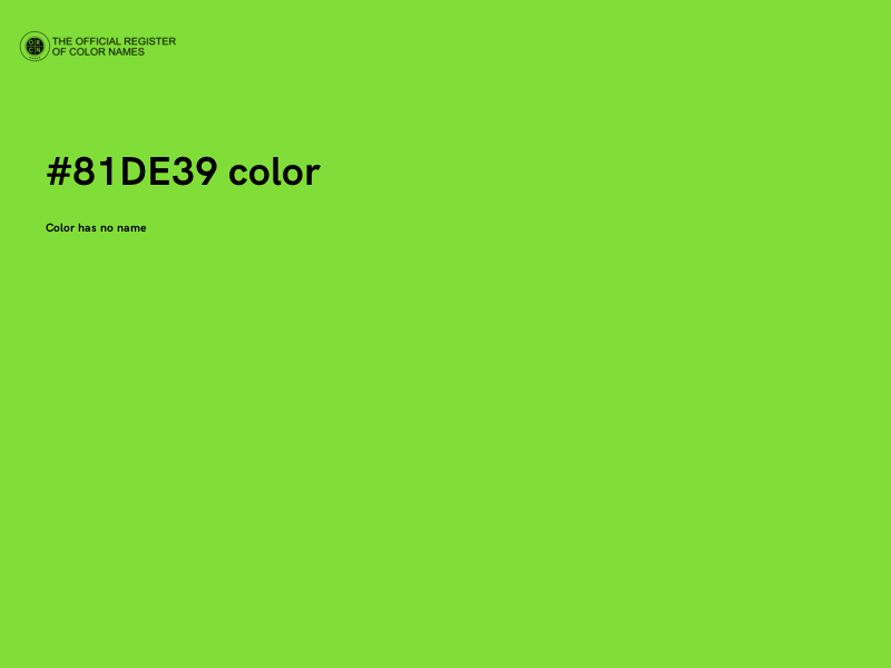 #81DE39 color image