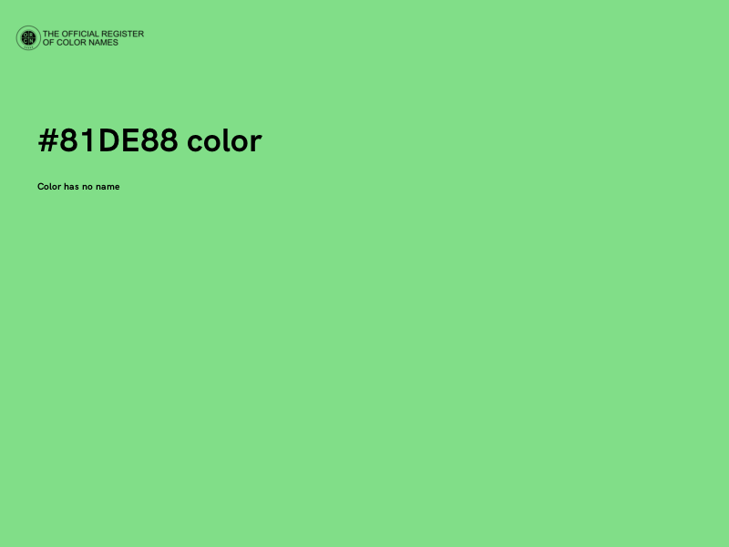 #81DE88 color image