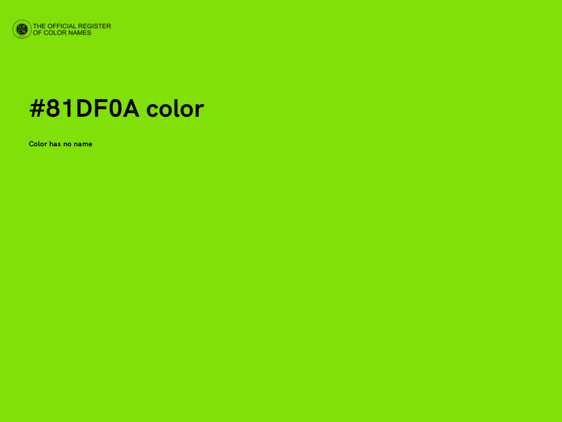#81DF0A color image