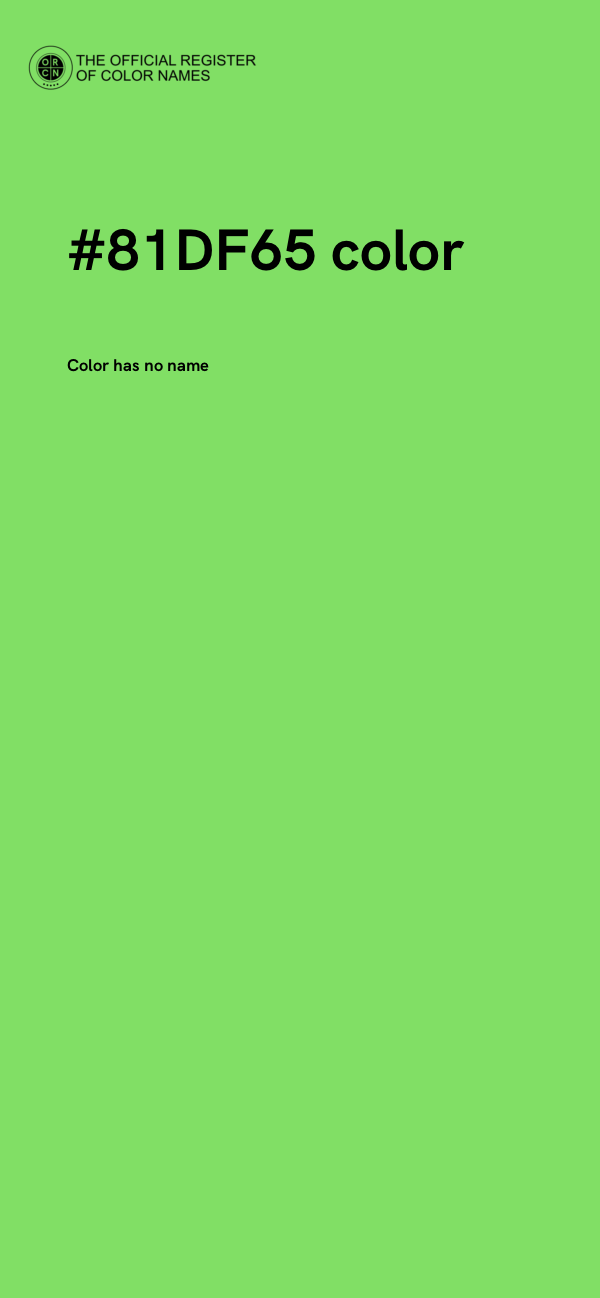 #81DF65 color image