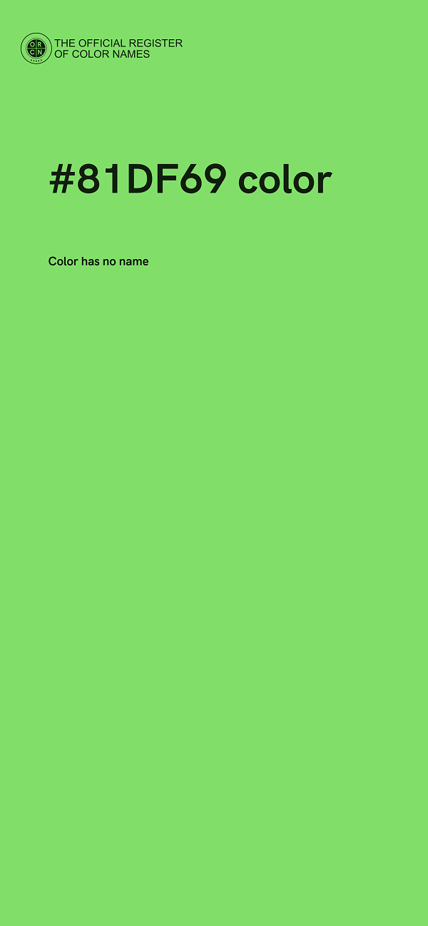 #81DF69 color image