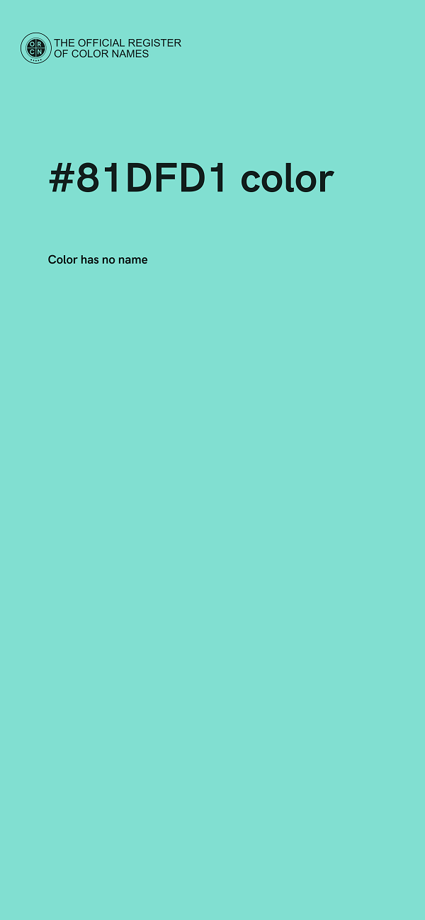 #81DFD1 color image