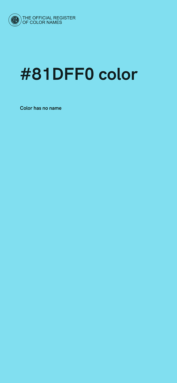 #81DFF0 color image