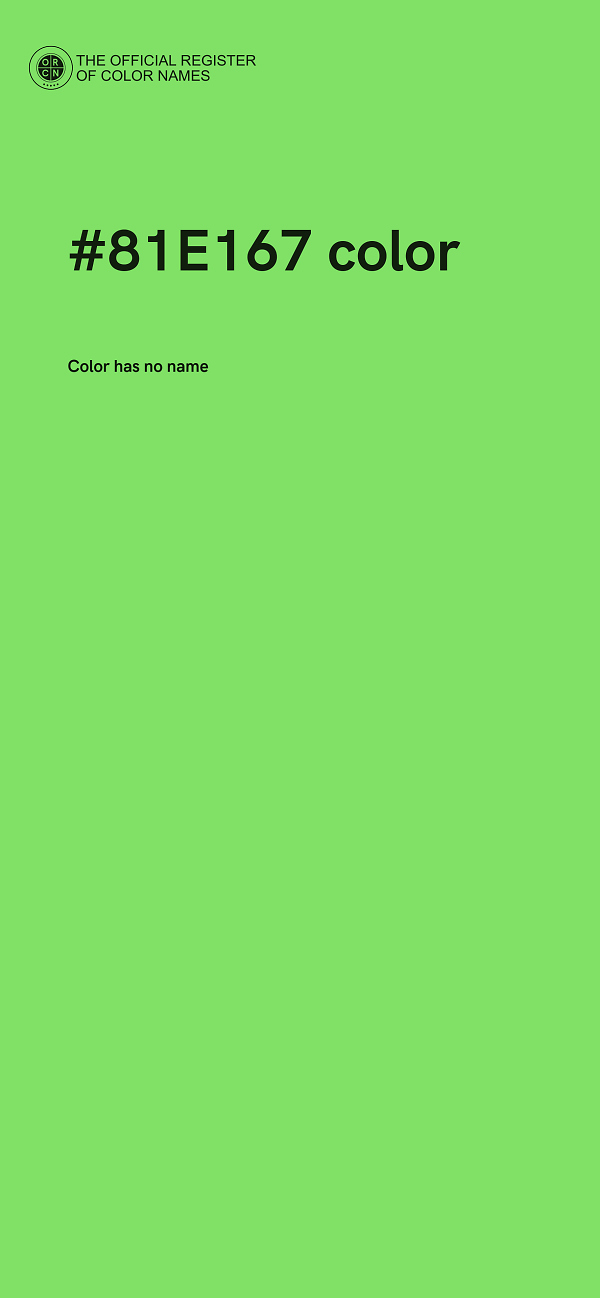 #81E167 color image
