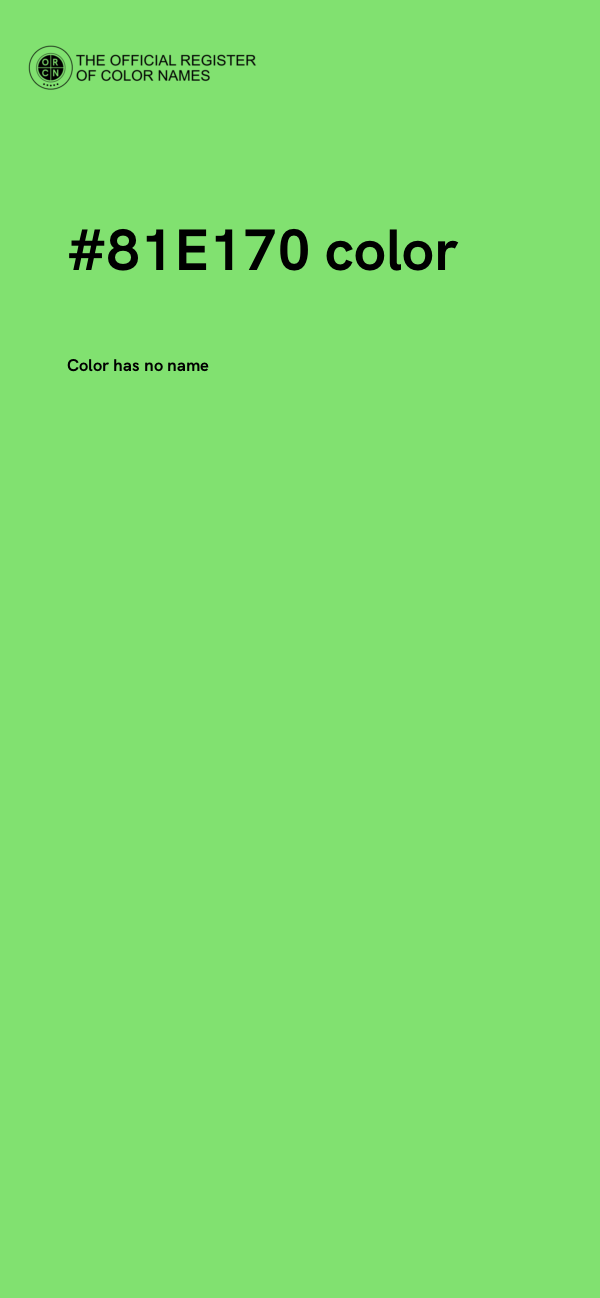 #81E170 color image