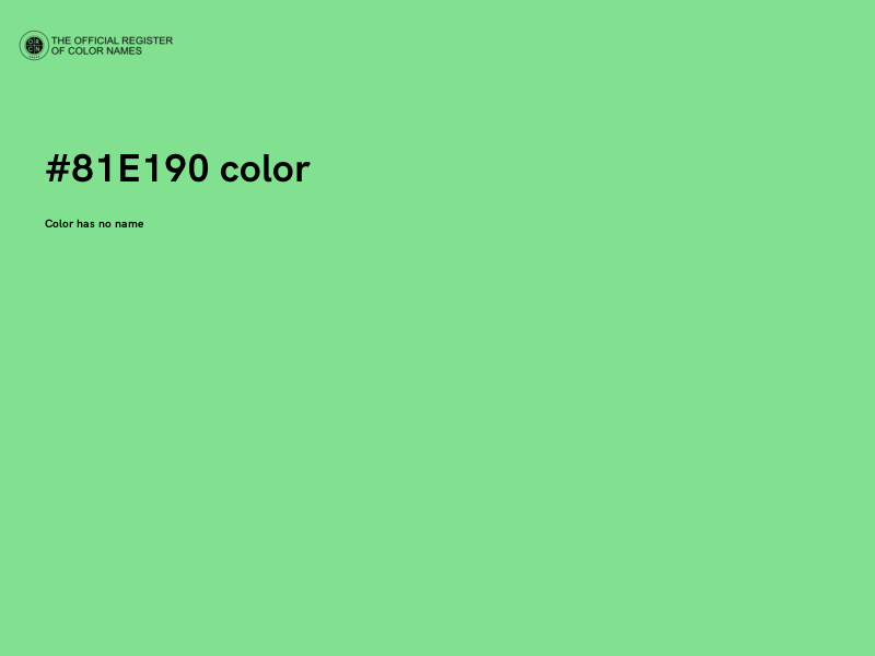 #81E190 color image
